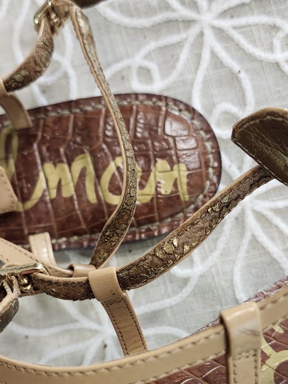 Sam Edelman Tan T-Strap Gigi Thong Sandal - Picture 11 of 14